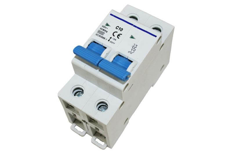 Disjoncteur automatique bipolaire C10A - sans emballage de vente