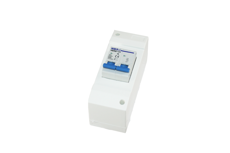 Boîte à fusible 2-module avec disjoncteur automatique dipolaire B16A