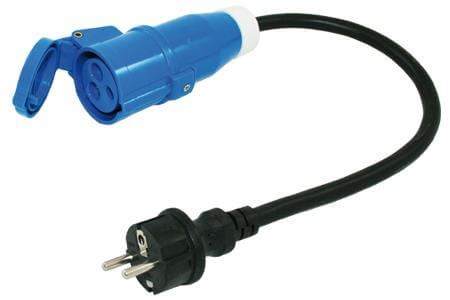 Câble adaptateur 0.5 mètres - fiche Schuko et fiche femelle CEE 17