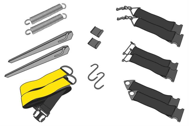 Unica sangle anti-tempête universel pour auvent et marquise