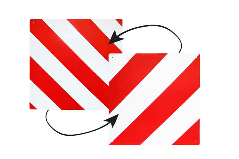 Panneau de signalisation double face pour les voyages en Italie et en Espagne