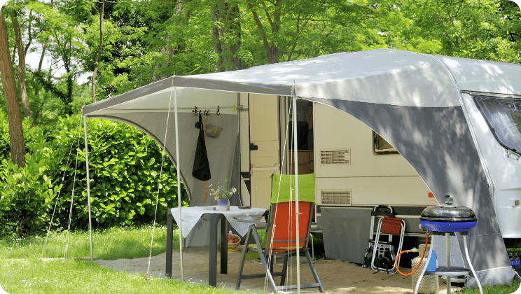 Lever des blocs au camping